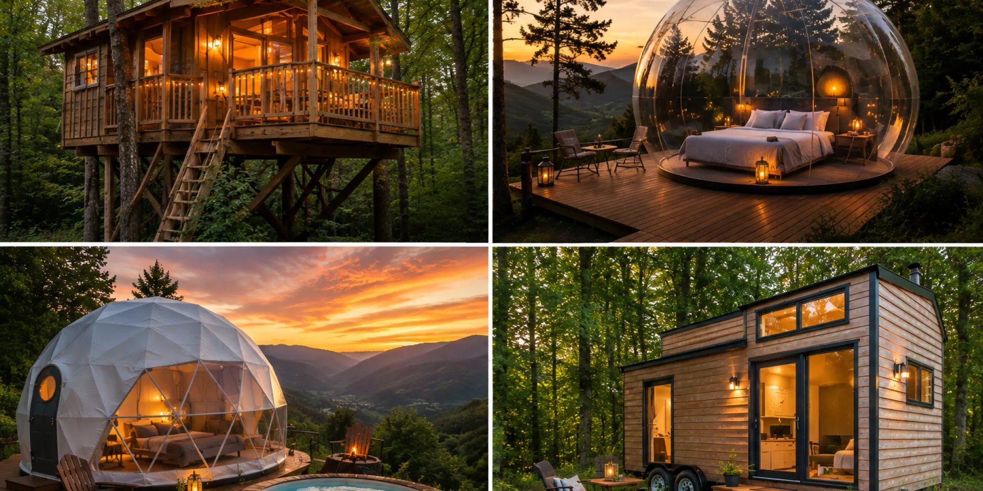 Cabane, bulle, dôme ou tiny house : quel logement insolite choisir ?